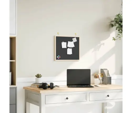 Lenta Su Pušies Masyvo Rėmu, Juodas, 40X40Cm