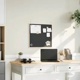 Tāfele Ar Masīvkoka Rāmi, Melna, 60X55 Cm Vidaxl