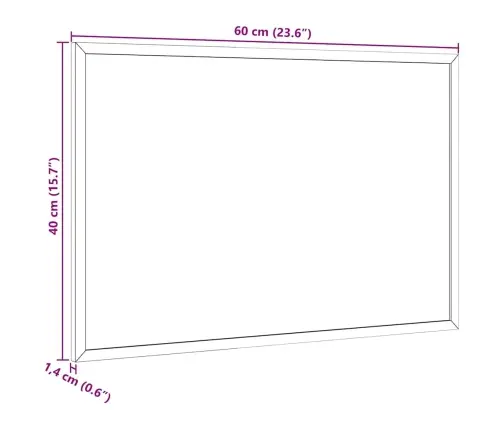 Korķa Dēlis Ar Masīvkoka Priedes Rāmi 60X40 Cm Vidaxl