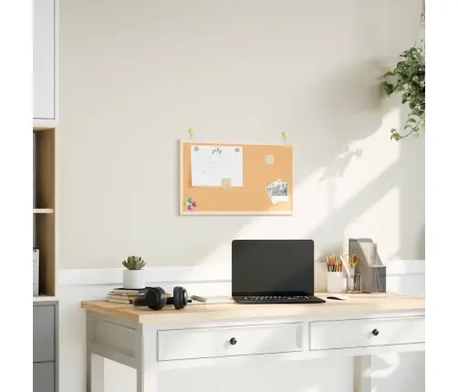 Korķa Dēlis Ar Masīvkoka Priedes Rāmi 60X40 Cm Vidaxl