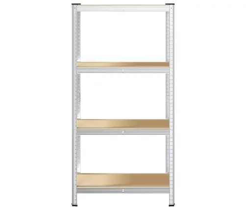 5 Riiuliga Hoiuriiul Hõbedane, Teras Ja Tehispuit