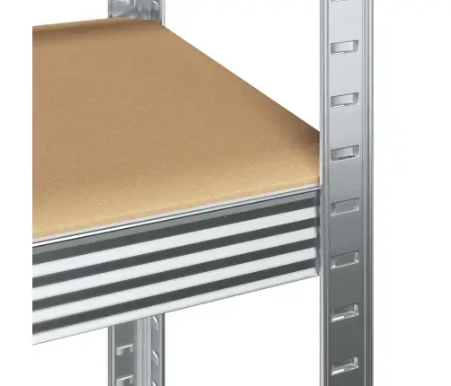 5 Riiuliga Hoiuriiul Hõbedane, Teras Ja Tehispuit