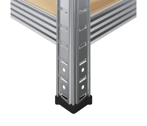 5 Riiuliga Hoiuriiul Hõbedane, Teras Ja Tehispuit