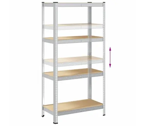 4-Kihilised Riiulid 2 Tk Hõbedane, Teras Ja Tehispuit