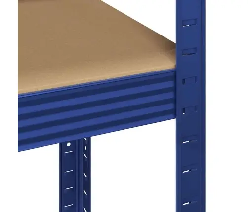 4-Līmeņu Plaukti, 2 Gab., Zils Tērauds Inženierijas Koks Vidaxl