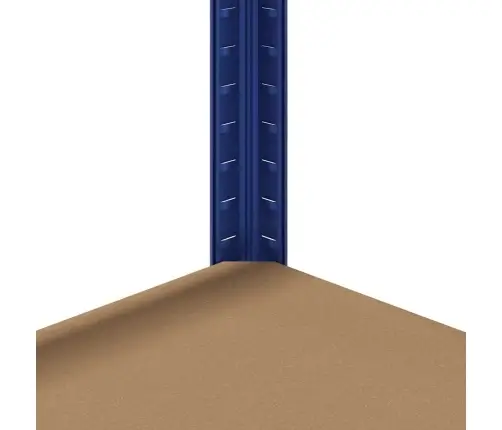 4-Līmeņu Plaukti, 2 Gab., Zils Tērauds Inženierijas Koks Vidaxl