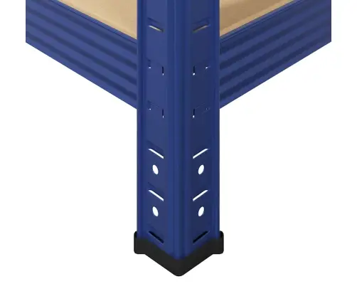 4-Līmeņu Plaukti, 2 Gab., Zils Tērauds Inženierijas Koks Vidaxl
