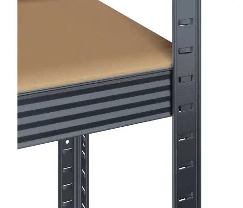 4-Līmeņu Plaukts, Antracītpelēks Tērauds, Inženierijas Koks Vidaxl