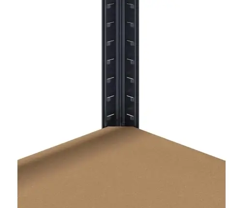 4-Līmeņu Plaukts, Antracītpelēks Tērauds, Inženierijas Koks Vidaxl