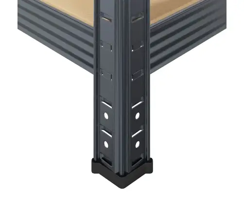 4-Līmeņu Plaukts, Antracītpelēks Tērauds, Inženierijas Koks Vidaxl