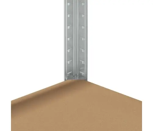 5-Līmeņu Plaukts, Sudraba Krāsas Tērauds, Inženierijas Koks Vidaxl