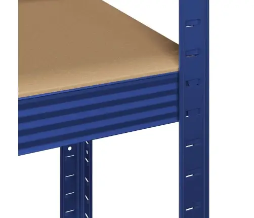 5-Līmeņu Plaukti, 2 Gab., Zils Tērauds, Inženierijas Koks Vidaxl