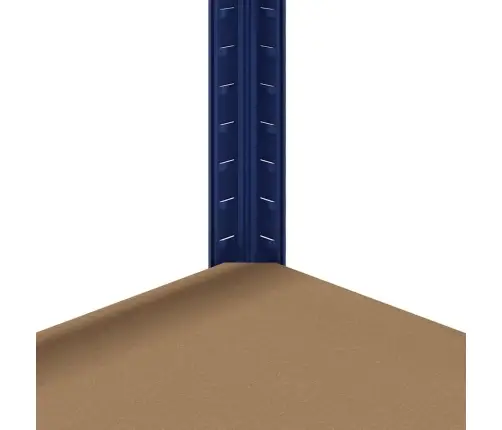 5-Līmeņu Plaukti, 2 Gab., Zils Tērauds, Inženierijas Koks Vidaxl