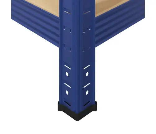 5-Līmeņu Plaukti, 2 Gab., Zils Tērauds, Inženierijas Koks Vidaxl