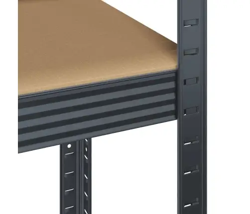 Sandėliavimo Lentynos, 2Vnt., Antracito, Plienas/Mediena