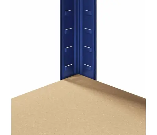 Kampinė Lentyna, 5 Aukštų, Mėlynos Spalvos, Plienas Ir Mediena