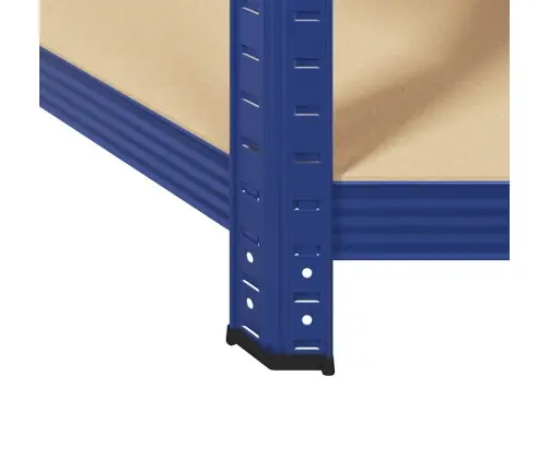 Kampinė Lentyna, 5 Aukštų, Mėlynos Spalvos, Plienas Ir Mediena