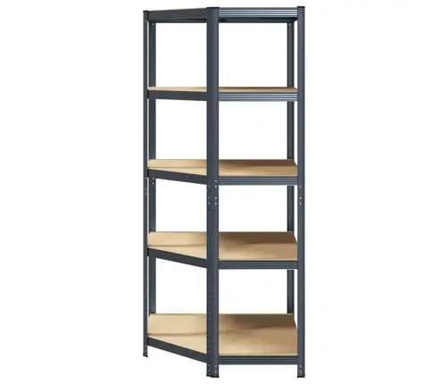 5-Līmeņu Plaukts, Antracītpelēks Tērauds, Inženierijas Koks Vidaxl