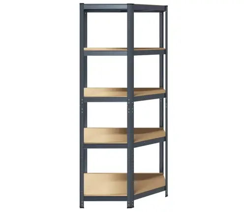 5-Līmeņu Plaukts, Antracītpelēks Tērauds, Inženierijas Koks Vidaxl