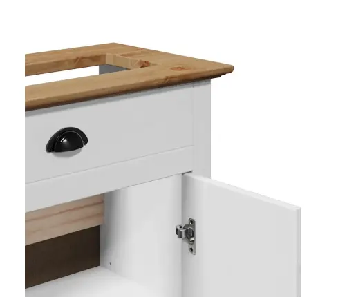 Vannitoa Valamu Kapp Bodo Valge Ja Pruun 70X35X80 Cm