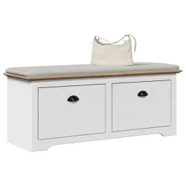 PriekΕ‘nama Sols, Bodo, Balts Un BrΕ«ns, 114X40X45 Cm Vidaxl PriekΕ‘nama Sols, Bodo, Balts Un BrΕ«ns, 114X40X45 Cm Vidaxl