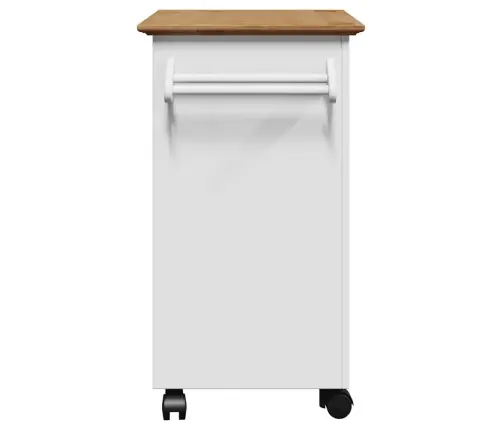 Virtuvės Vežimėlis "Bodo" Baltas Ir Rudas 72X45X80 Cm