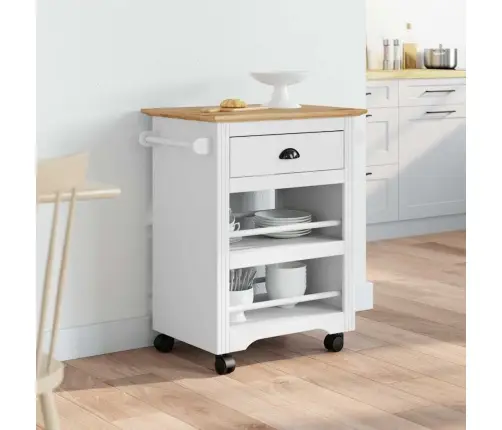 Virtuves Ratiņi, Bodo, Balts Un Brūns, 67,5X45X80 Cm Vidaxl