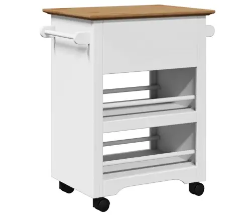 Virtuves Ratiņi, Bodo, Balts Un Brūns, 67,5X45X80 Cm Vidaxl