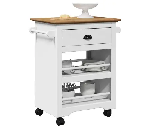 Virtuves Ratiņi, Bodo, Balts Un Brūns, 67,5X45X80 Cm Vidaxl