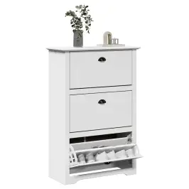 Apavu Plaukts "Bodo" Balts 80X35X118 Cm Vidaxl