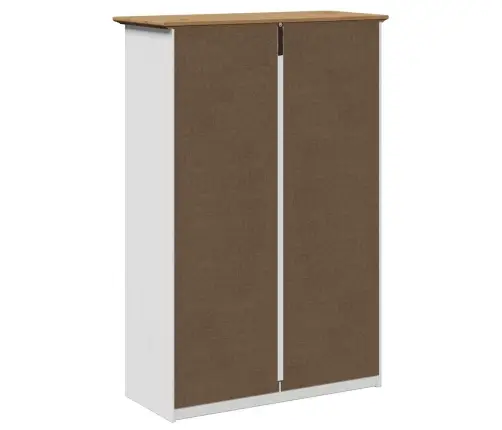 Batų Lentyna "Bodo" Balta Ir Ruda 80X35X118 Cm