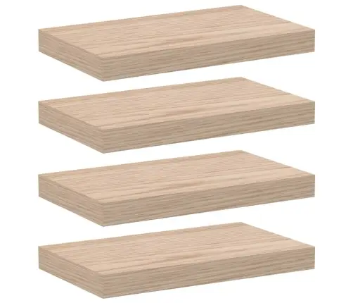 Sienas Plaukti, 4 Gab., 40X23,5X4 Cm, Inženierijas Koks Vidaxl