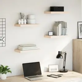 Sienas Plaukti, 4 Gab., 40X23,5X4 Cm, Inženierijas Koks Vidaxl