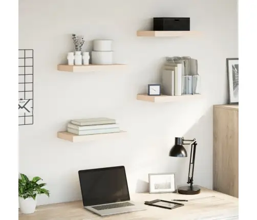 Sienas Plaukti, 4 Gab., 40X23,5X4 Cm, Inženierijas Koks Vidaxl