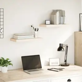 Sienas Plaukti, 2 Gab., 50X23,5X4 Cm, Inženierijas Koks Vidaxl