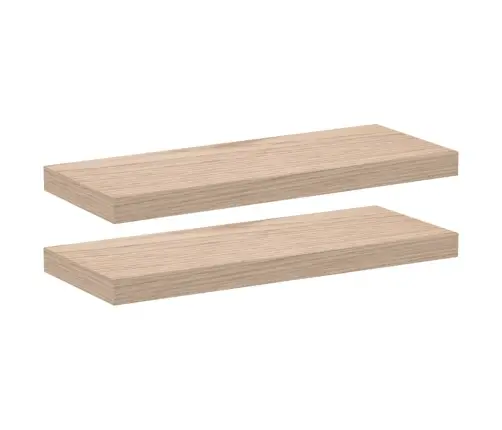 Sienas Plaukti, 2 Gab., 60X23,5X4 Cm, Inženierijas Koks Vidaxl