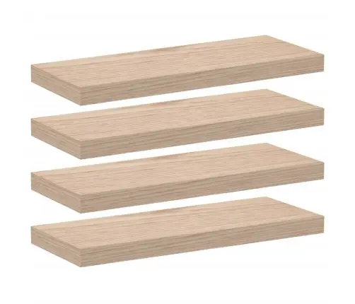 Seinariiulid 4 Tk 60X23,5X4 Cm Tehispuit Seinariiulid 4 Tk 60X23,5X4 Cm Tehispuit