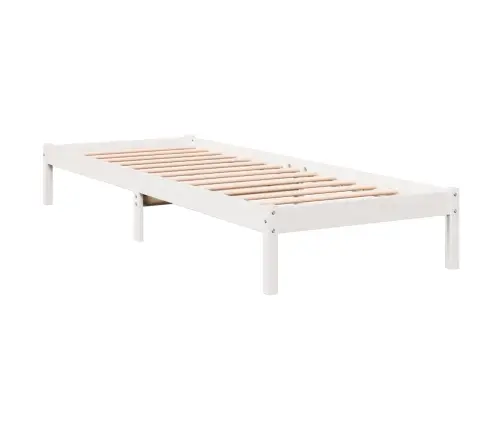 Lovos Rėmas Be Čiužinio, Baltas, 90X210cm Pušis, Itin Ilgas