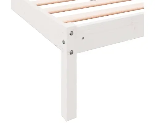 Lovos Rėmas Be Čiužinio, Baltas, 90X210cm Pušis, Itin Ilgas