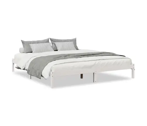 Voodiraam Ilma Madratsita, Valge, 180X220 cm Männipuit