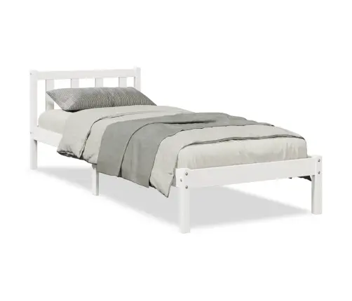 Voodiraam Ilma Madratsita, Valge, 90X210 cm Männipuit