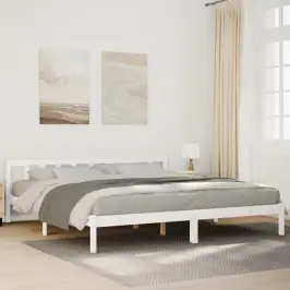 Lovos Rėmas Be Čiužinio, Baltas, 180X210cm Pušis, Itin Ilgas