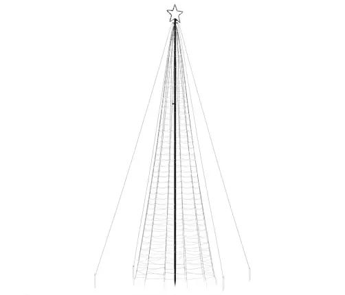 Led Kalėdų Eglutė Su Smaigaliais 1534 Led Šiltai Balta 500 Cm