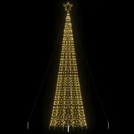 Led Kalėdų Eglutė Su Smaigaliais 1534 Led Šiltai Balta 500 Cm
