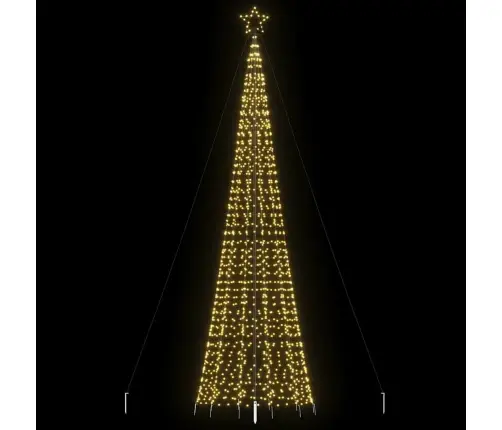 Led Kalėdų Eglutė Su Smaigaliais 1534 Led Šiltai Balta 500 Cm