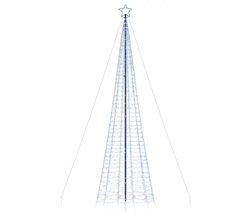 Led Ziemassvētku Eglīte Ar Tapas 1534 Led Zila 500 Cm Vidaxl