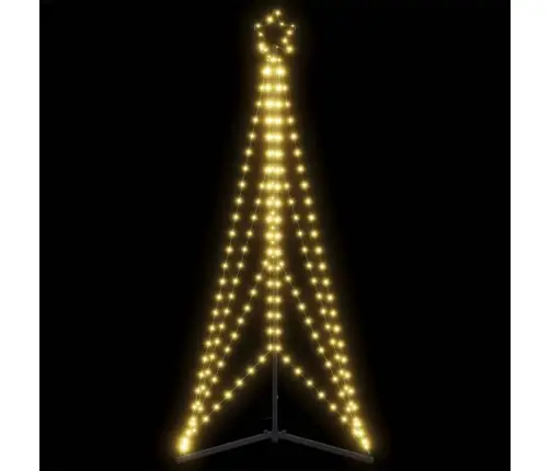 Led Ziemassvētku Eglīte 363 Led Silti Balta 182 Cm Vidaxl
