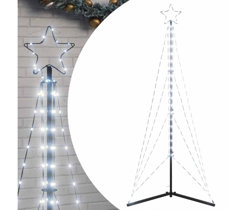 Led Ziemassvētku Eglīte 363 Led Auksti Balts 182 Cm Vidaxl