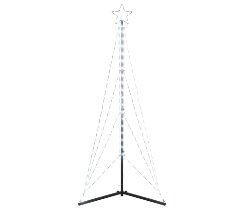 Led Ziemassvētku Eglīte 363 Led Auksti Balts 182 Cm Vidaxl