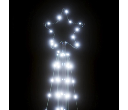 Led Ziemassvētku Eglīte 363 Led Auksti Balts 182 Cm Vidaxl